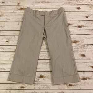 Banana Republic Blue and White Seersucker Wide Leg Cropped Pants Size 12